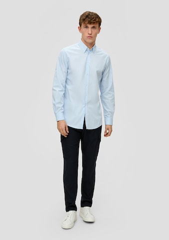 Coupe slim Chemise s.Oliver BLACK LABEL en bleu