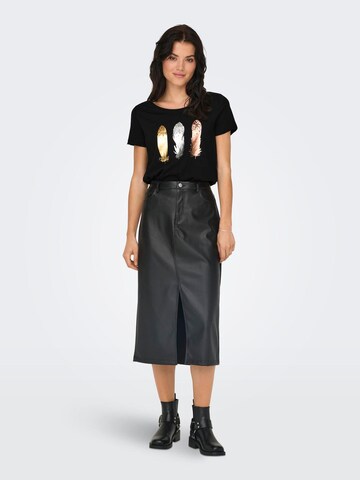 ONLY T-Shirt 'Kita Indian' in Schwarz