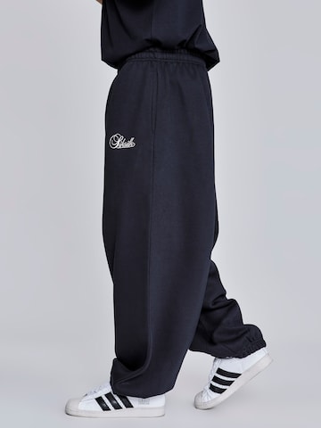 Wide Leg Pantalon 'Essentials' SikSilk en noir