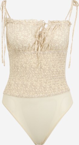 Shirtbody Free People en beige : devant