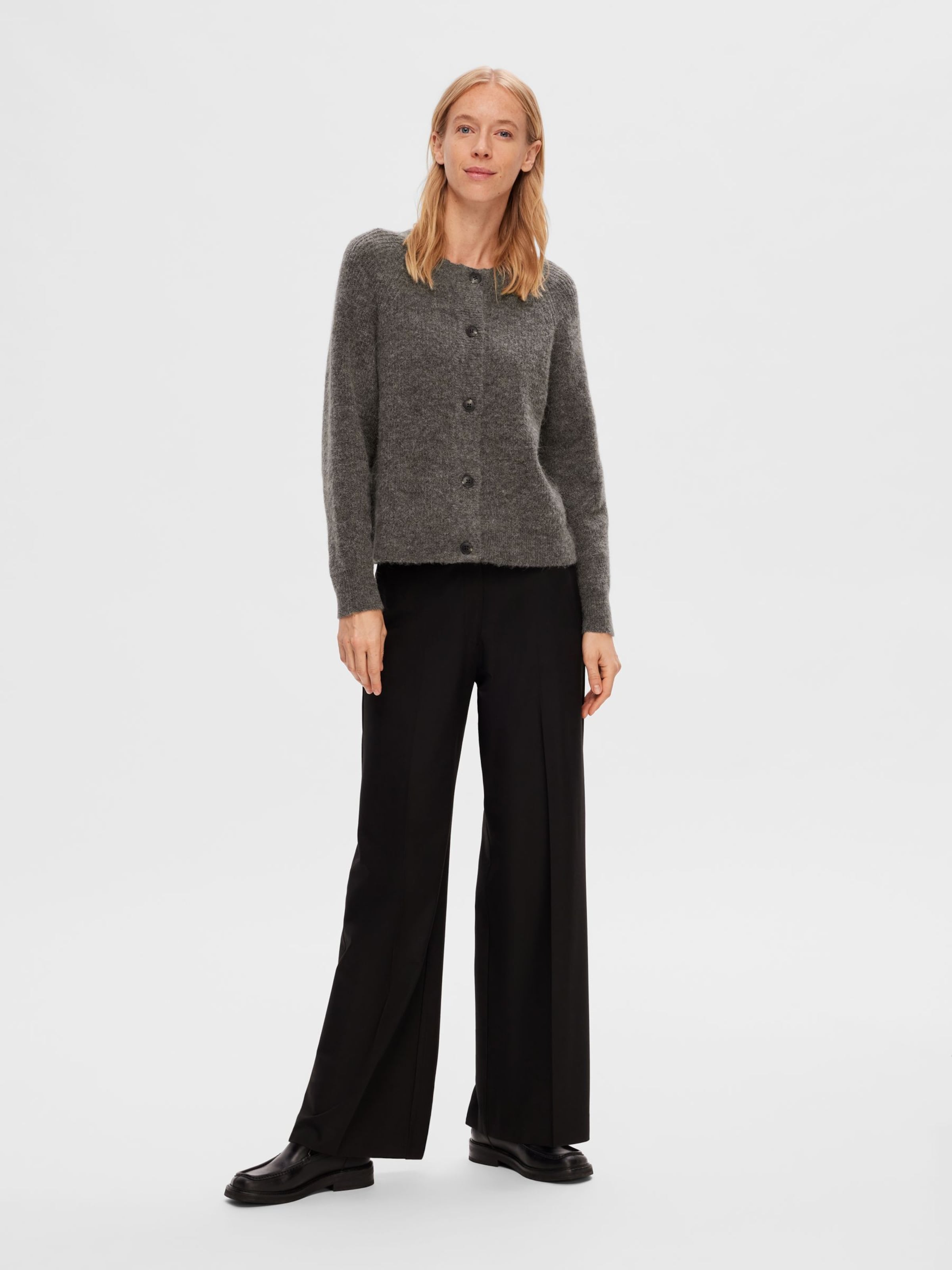 SELECTED Knit Cardigan 'Lulu ' in Dark Grey | ABOUT YOU