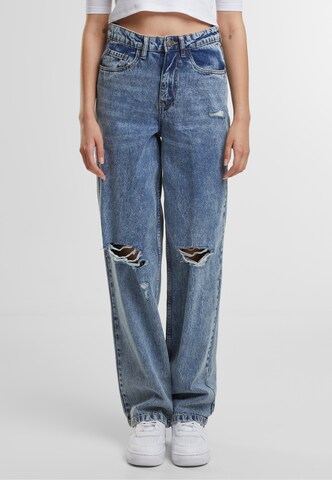 Urban Classics Wide leg Jeans in Blue: front