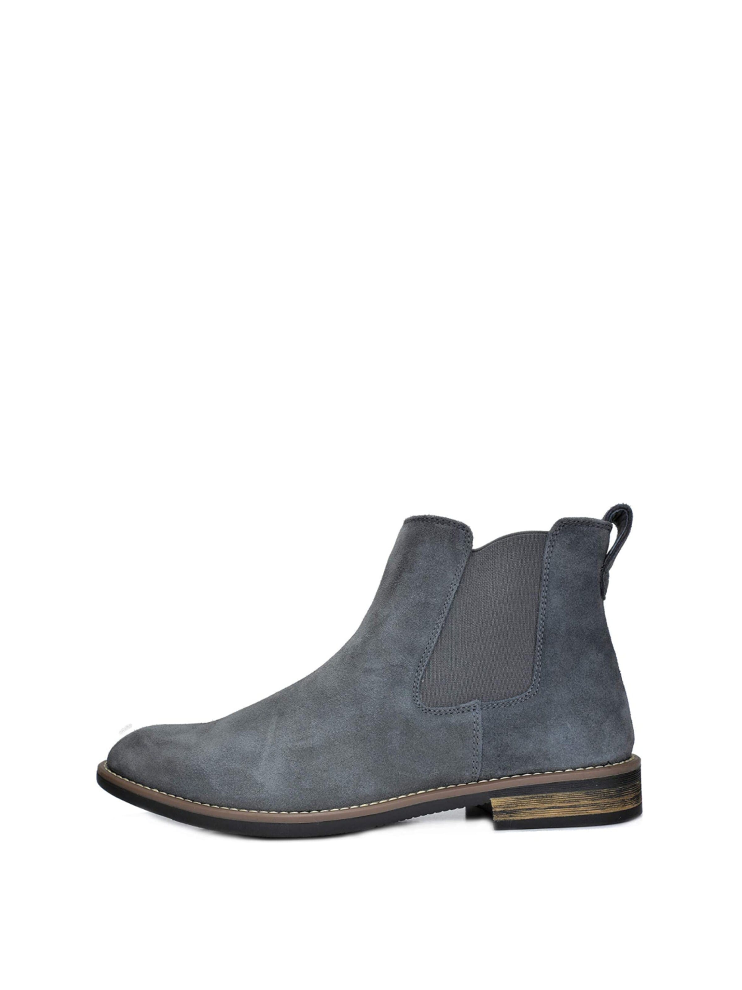 Bruno Marc Chelsea Boots in Grey