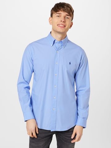 Polo Ralph Lauren Regular fit Overhemd in Blauw: voorkant