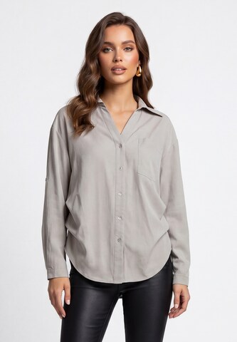 faina - Blusa em cinzento: frente