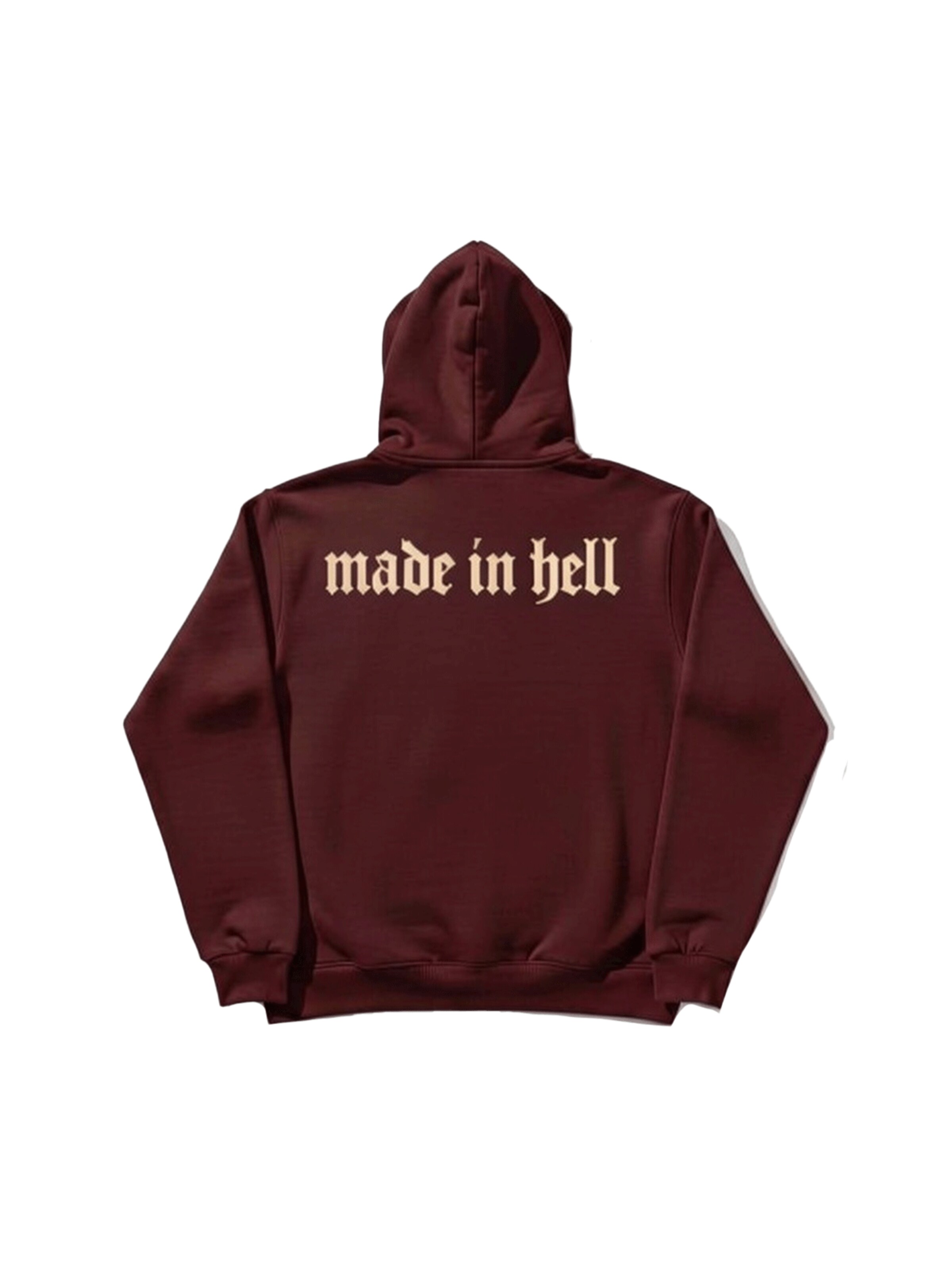 Kleidermafia Sweatshirt 'Oversize Made in Hell Hoodie - Brown' in Brown, Item view