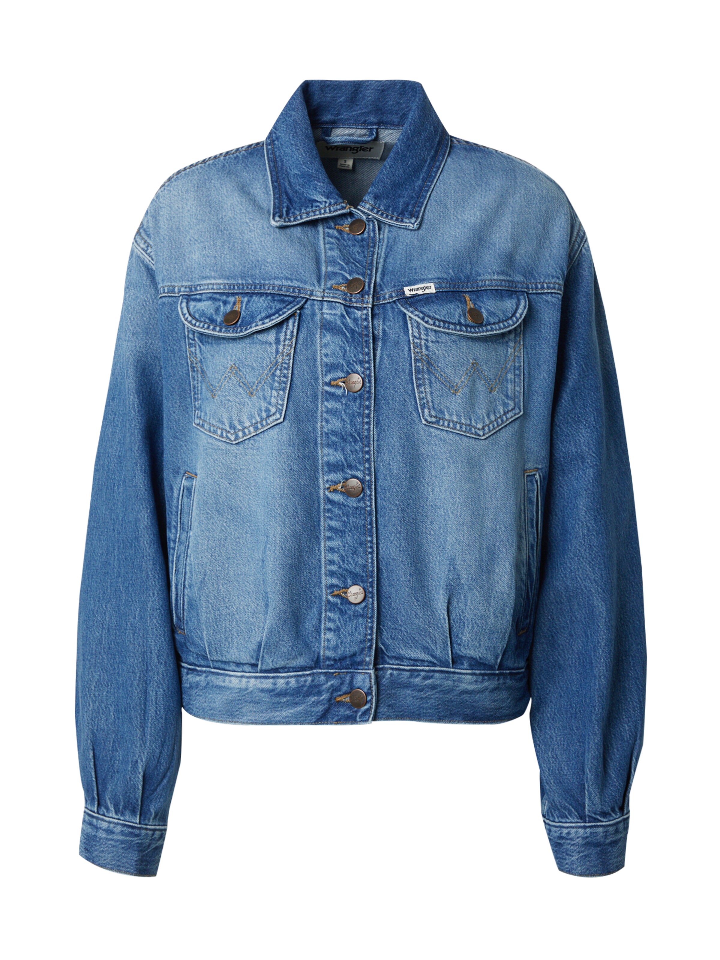 WRANGLER Φθινοπωρινό και ανοιξιάτικο μπουφάν 'JUMBO TRUCKER JACKET' σε μπλε: μπροστά