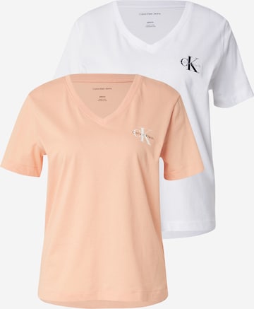 oranžinė Calvin Klein Jeans Marškinėliai: priekis