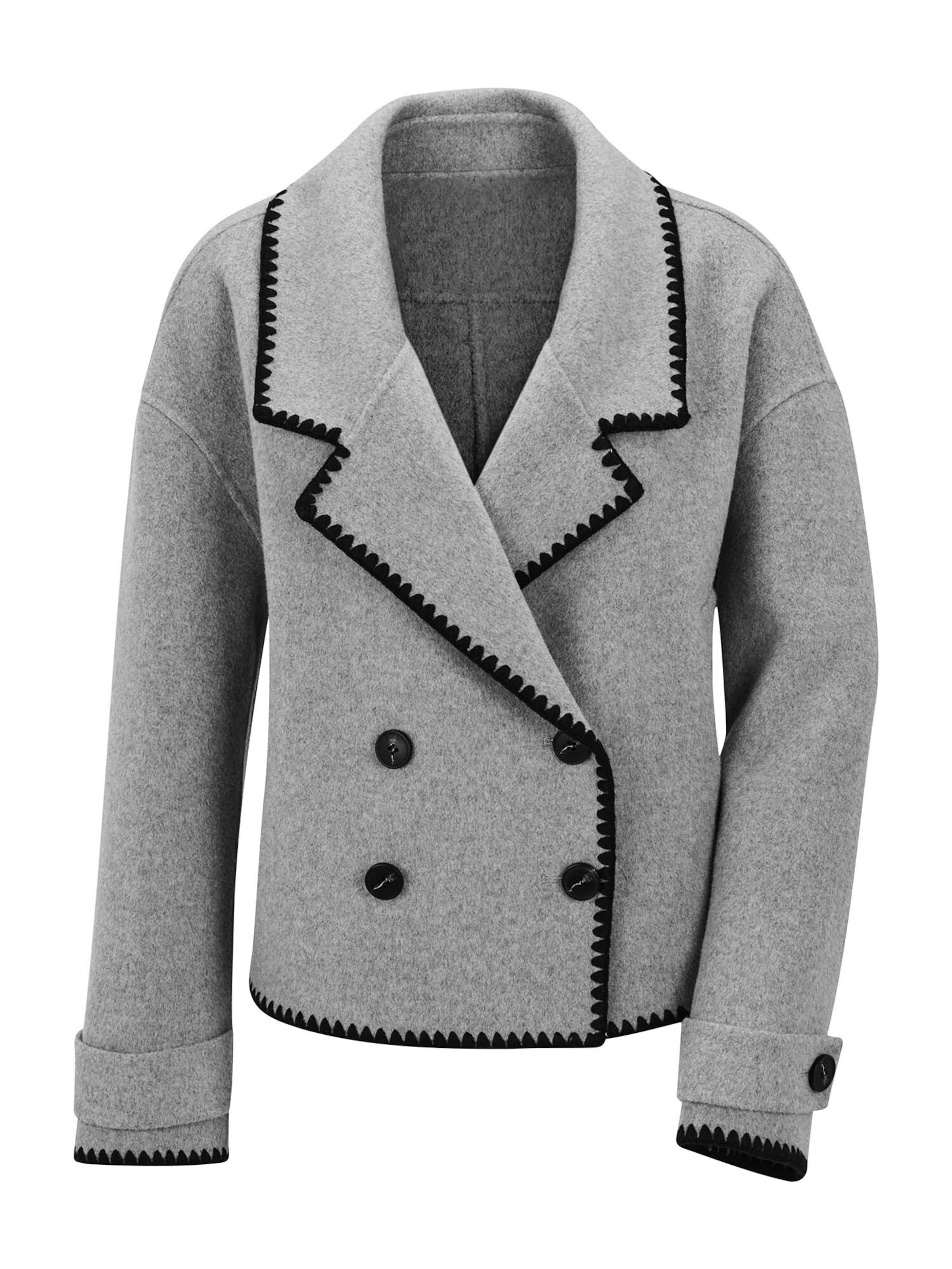 Veste mi-saison MADELEINE en gris : devant