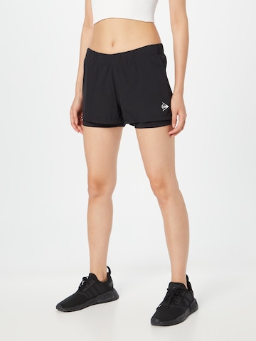 DUNLOP Regular Workout Pants in Black: front