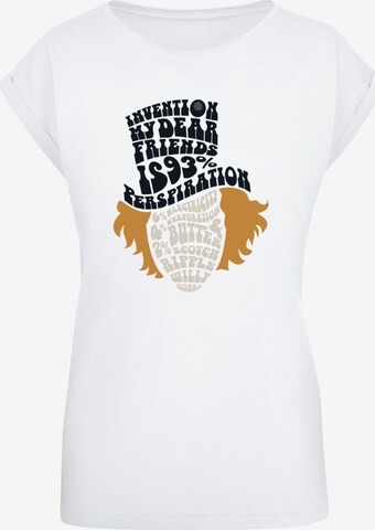 T-shirt 'Willy Wonka - Typed Head' ABSOLUTE CULT en blanc : devant