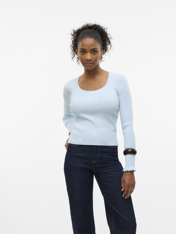 VERO MODA Trui 'VMWONDER' in Blauw: voorkant
