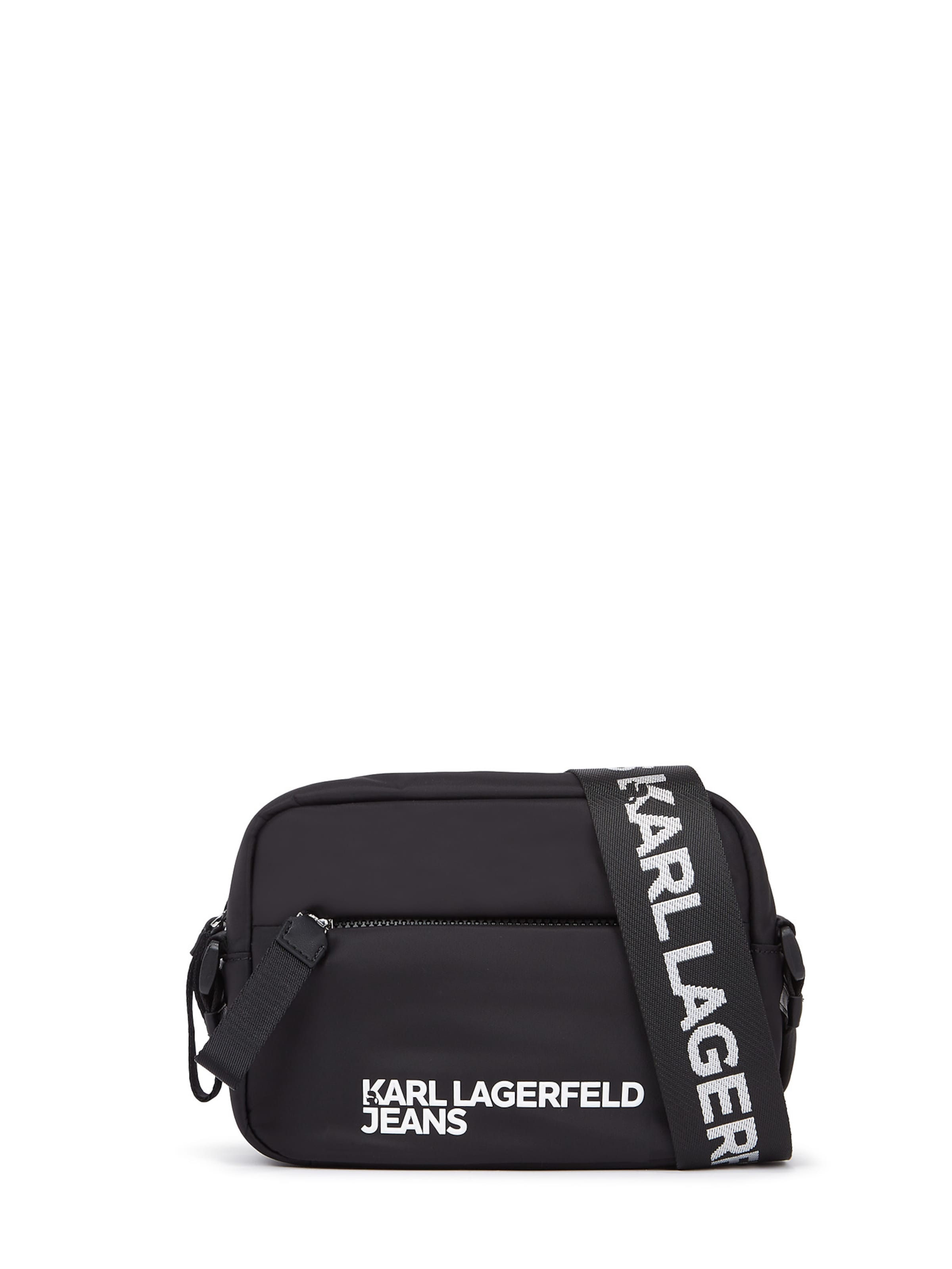 KARL LAGERFELD JEANS Õlakott 'ESSENTIAL', värv must: eest vaates