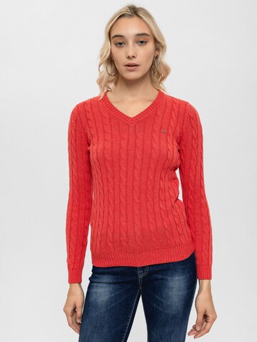 Moxx Paris Sweter w kolorze czerwony: przód