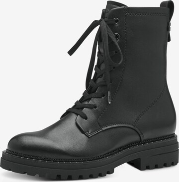 TAMARIS Lace-Up Ankle Boots in Black: front