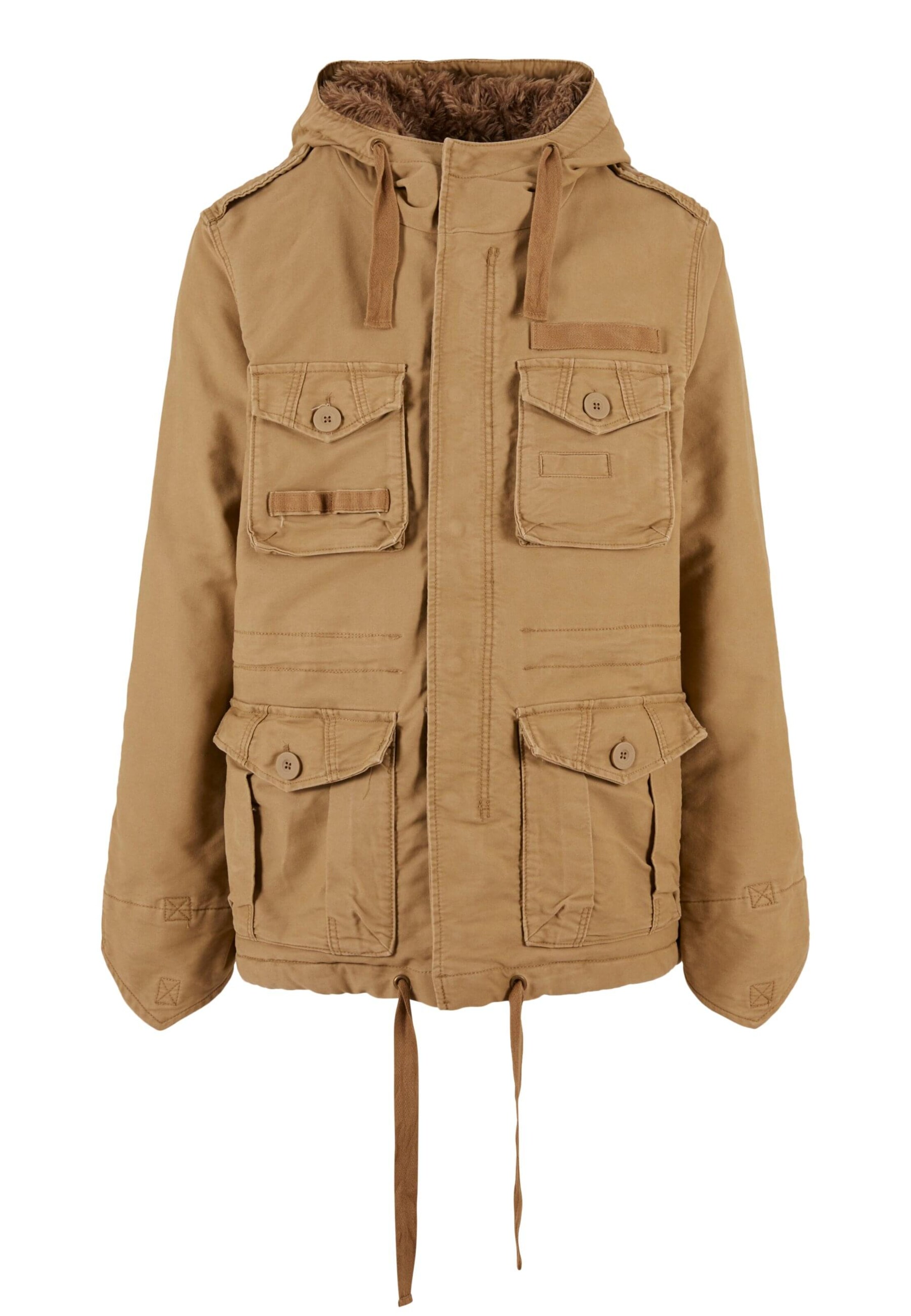 Brandit Přechodná bunda 'Respite' – hnědá: přední strana