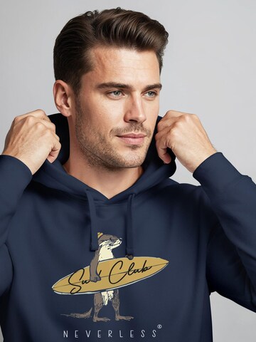 Neverless Sweatshirt 'Surf Club' in Blue