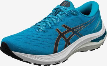 Chaussure de course ASICS en bleu : devant