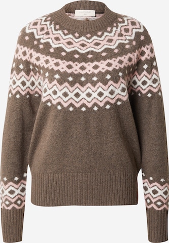 Pull-over 'MERLA' Freequent en marron : devant