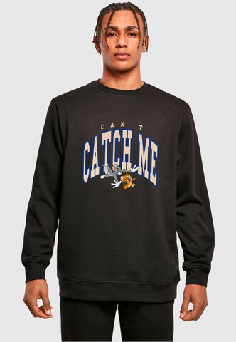 ABSOLUTE CULT Sweatshirt 'Tom And Jerry - Can't Catch' in Zwart: voorkant