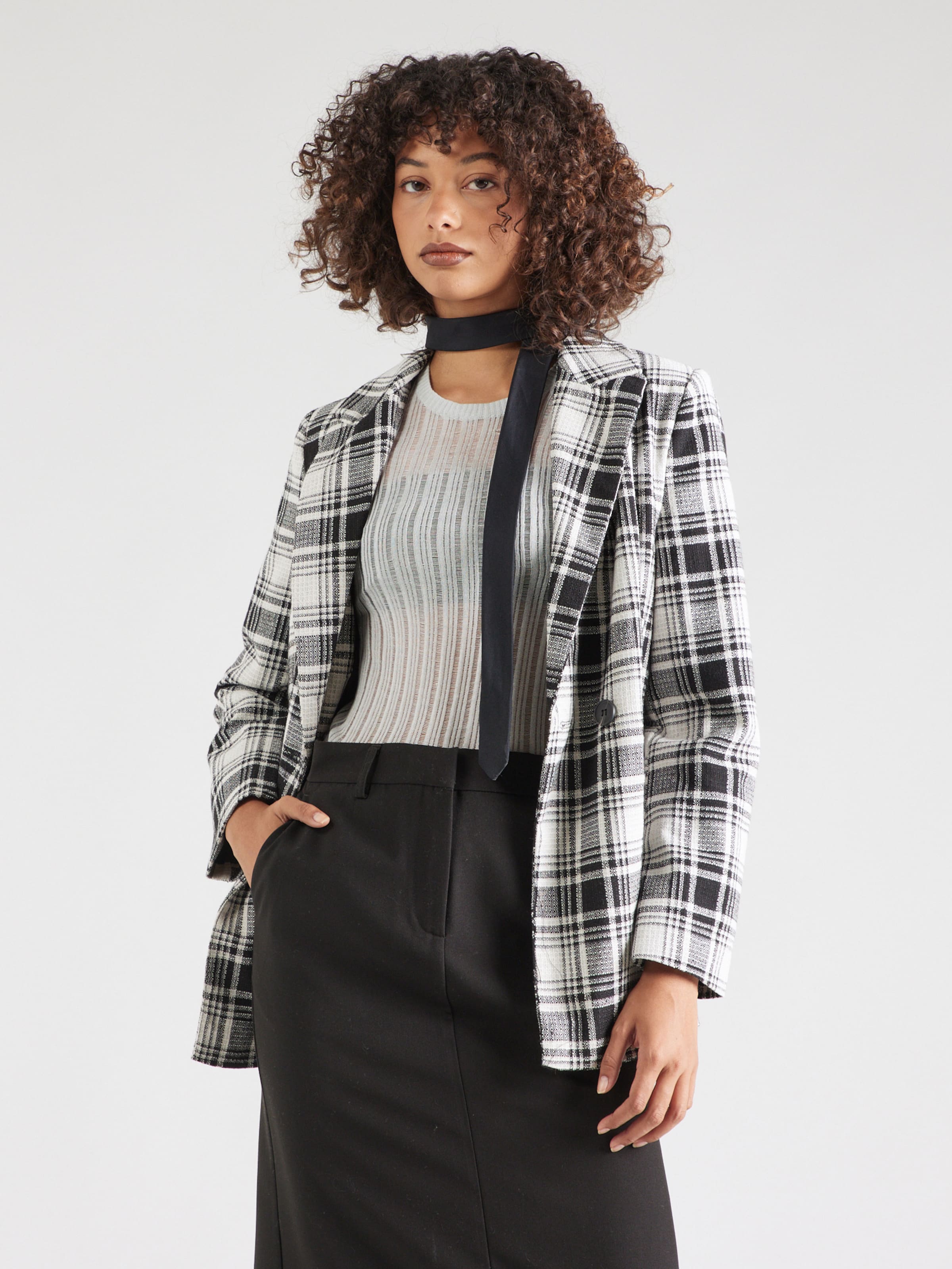Ladies clearance plaid blazer