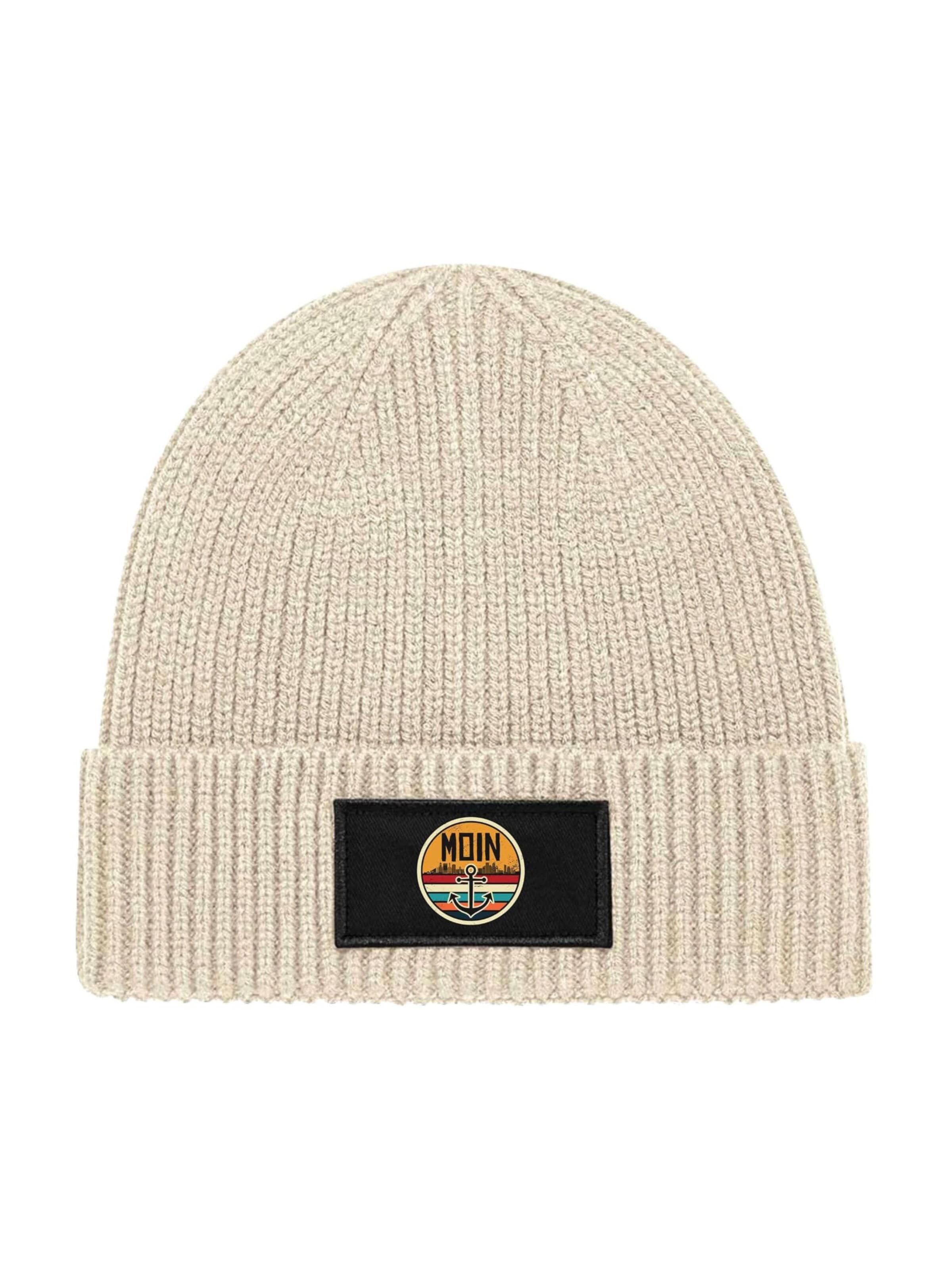 Youth Designz Mütze 'Moin Anker'‌‌‌‌‌‌ in Beige: Vorderseite