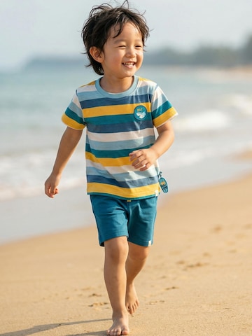 SIGIKID Regular Pants 'Bermuda Blue & Bright' in Green