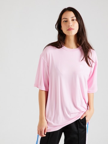 ADIDAS ORIGINALS - Camisa oversized 'Trefoil' em rosa: frente