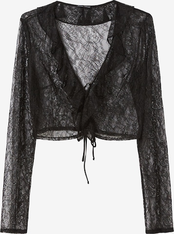 Camicia da donna di Bershka in nero: frontale