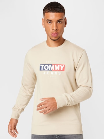 Tommy Jeans Mikina – béžová: přední strana