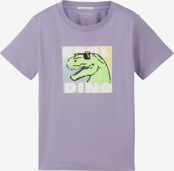 T-Shirt TOM TAILOR en violet : devant