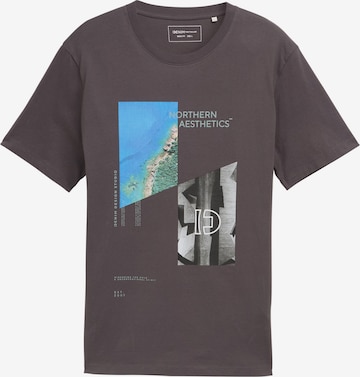 TOM TAILOR DENIM T-Shirt in Grau: Vorderseite