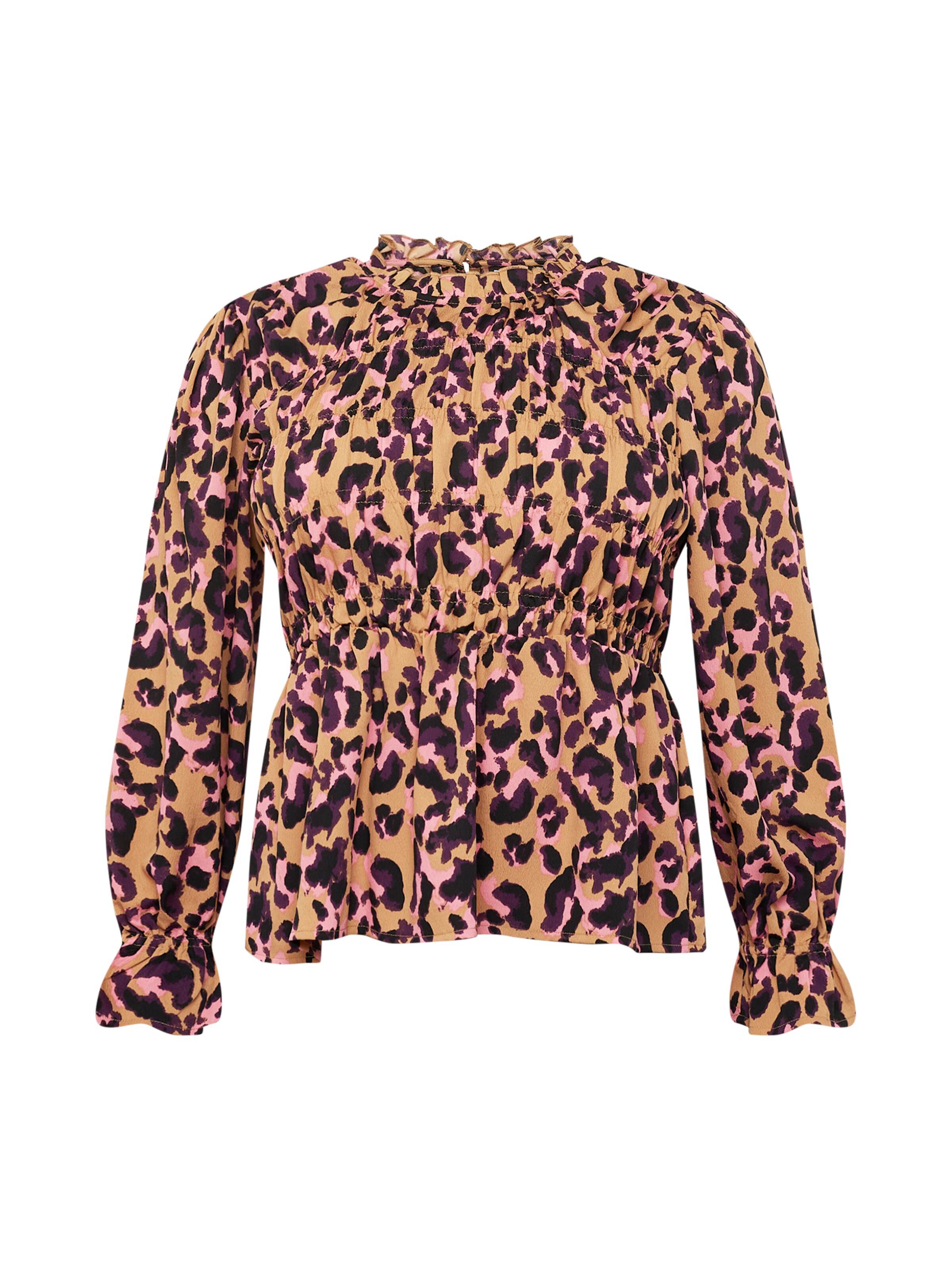 PIECES Curve Koszulka 'MELINE' w kolorze brązowy: przód