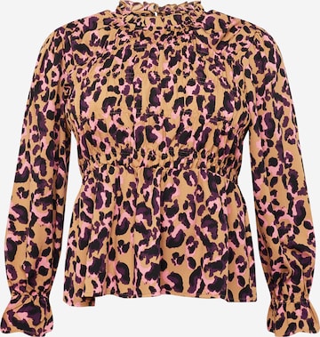 PIECES CurveMajica 'MELINE' - smeđa boja: prednji dio