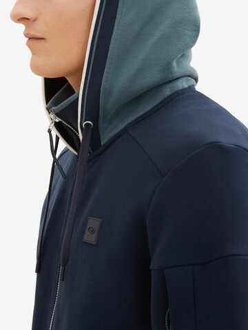 TOM TAILOR Sweatjacke in Blau