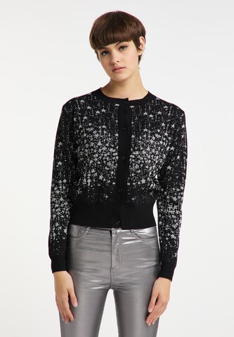 myMo at night Knit Cardigan in Black: front