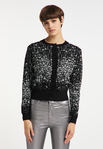 myMo at night Knit Cardigan in Black: front