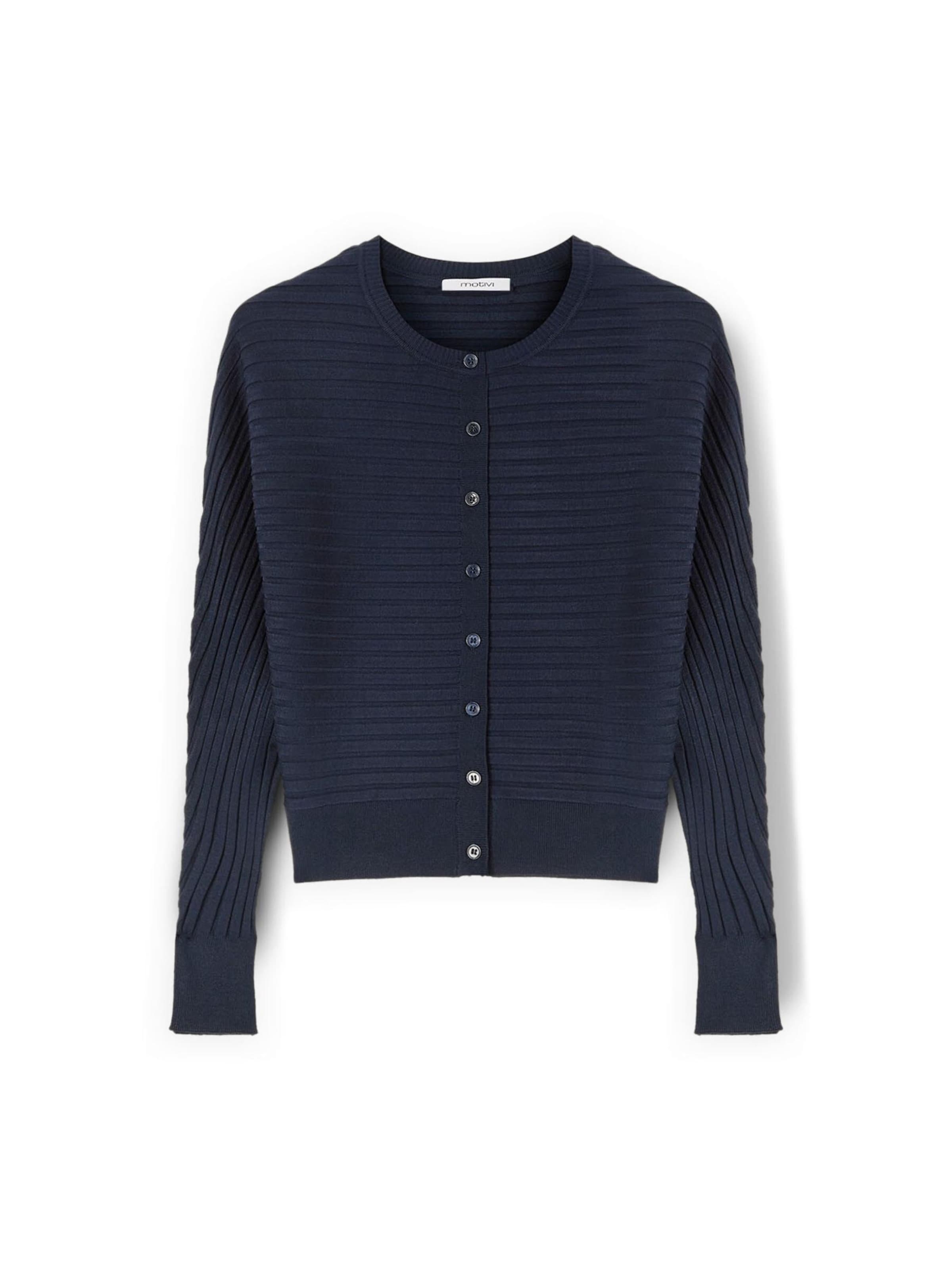 MOTIVI Gebreid vest in Blauw: voorkant