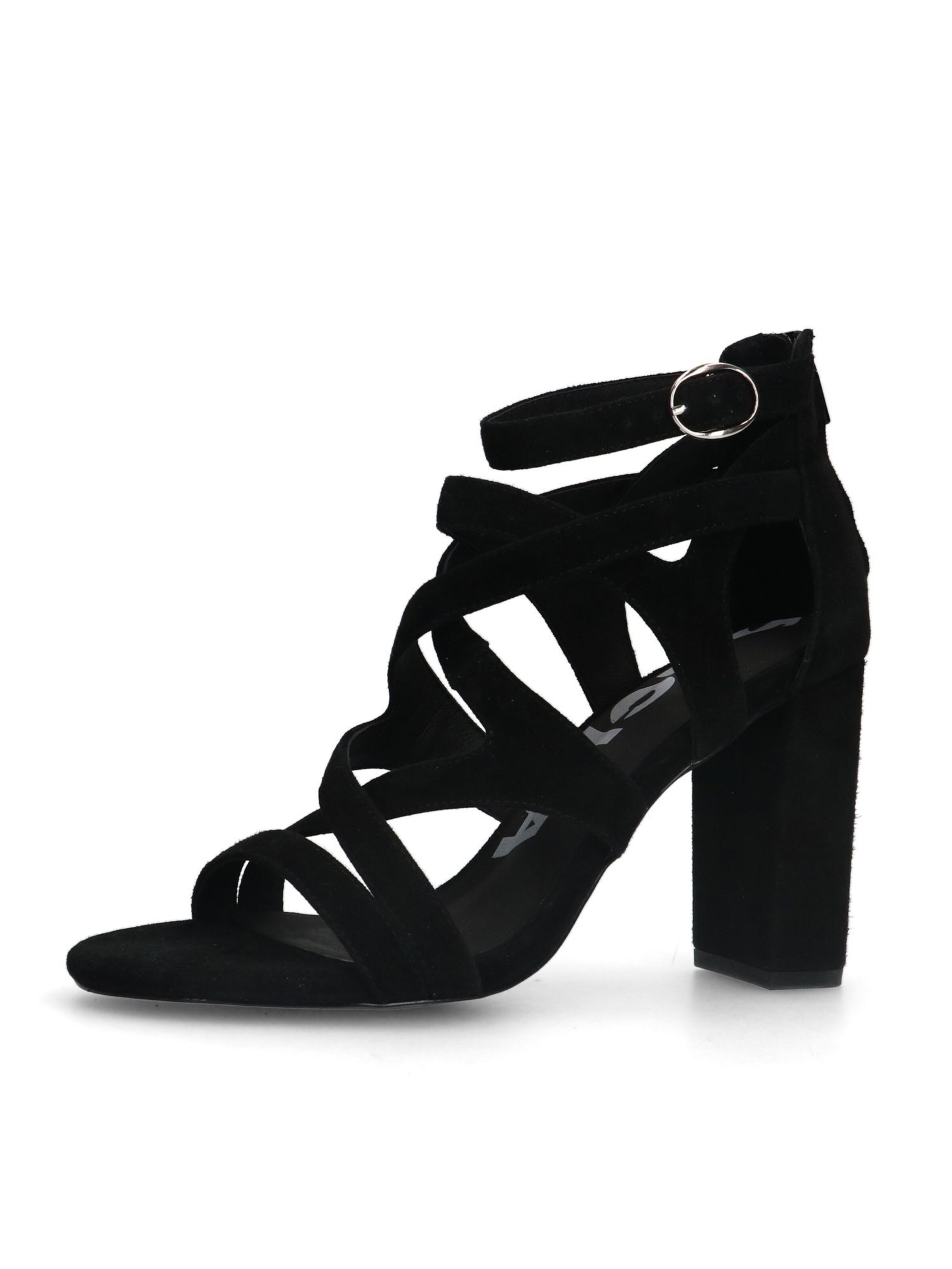 SACHA Sandale in Schwarz: Vorderseite