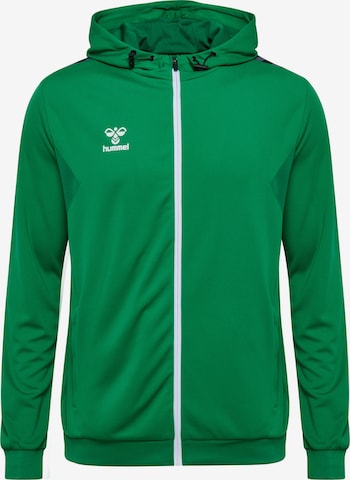 Hummel Sportsweatvest 'AUTHENTIC' in Groen: voorkant