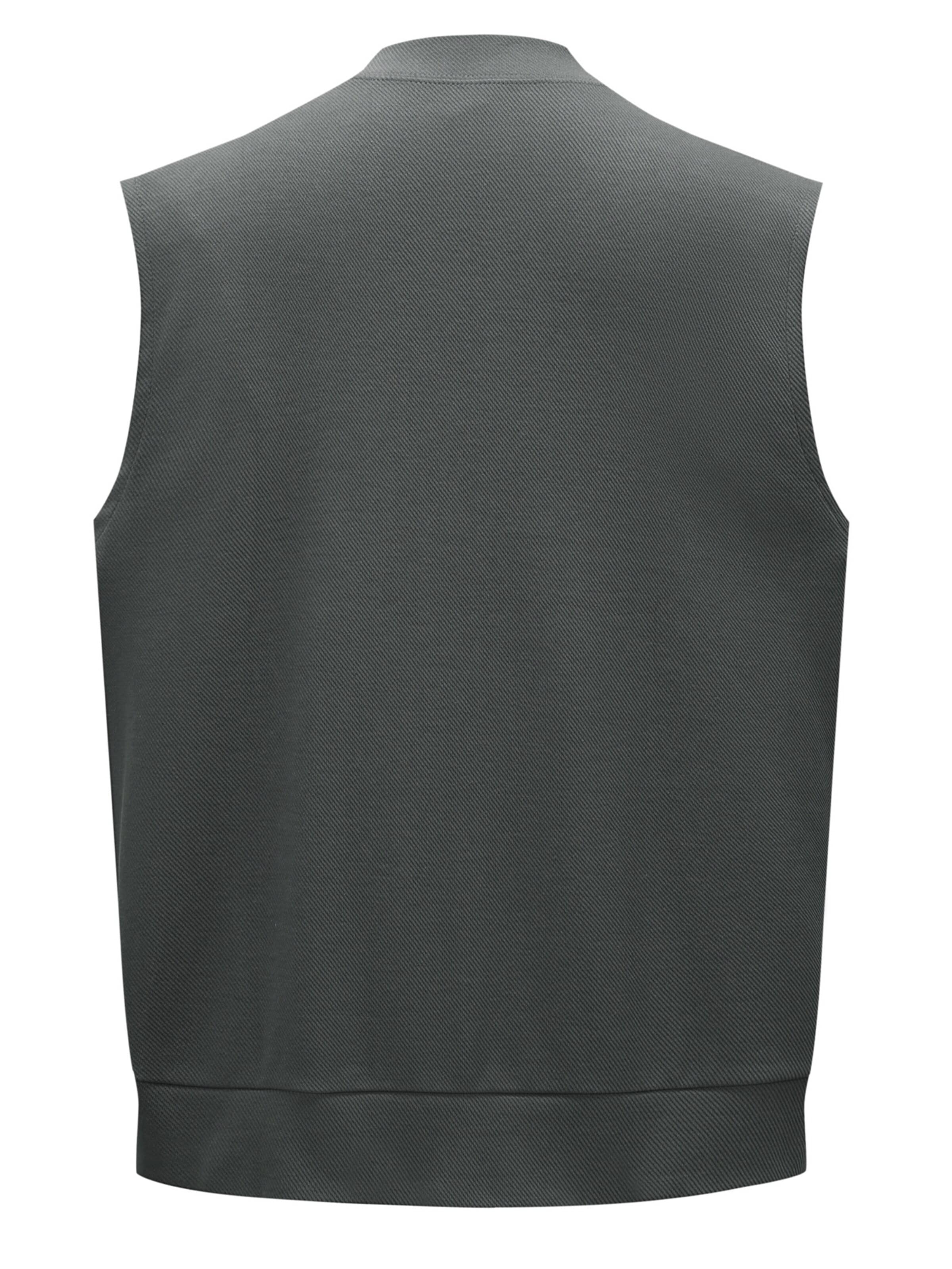 ALLTHEMEN Strickjacke 'Schräglicht'‌‌‌‌‌ in Grau