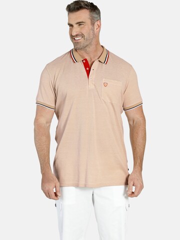 Charles Colby Poloshirt ' Earl Ivor ' in Beige: predná strana