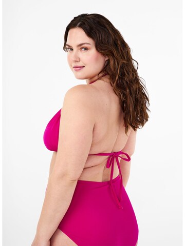 Swim by Zizzi Trojúhelníková Horní díl plavek 'Smia' – pink