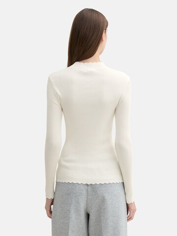 TOM TAILOR DENIM Sweater in White