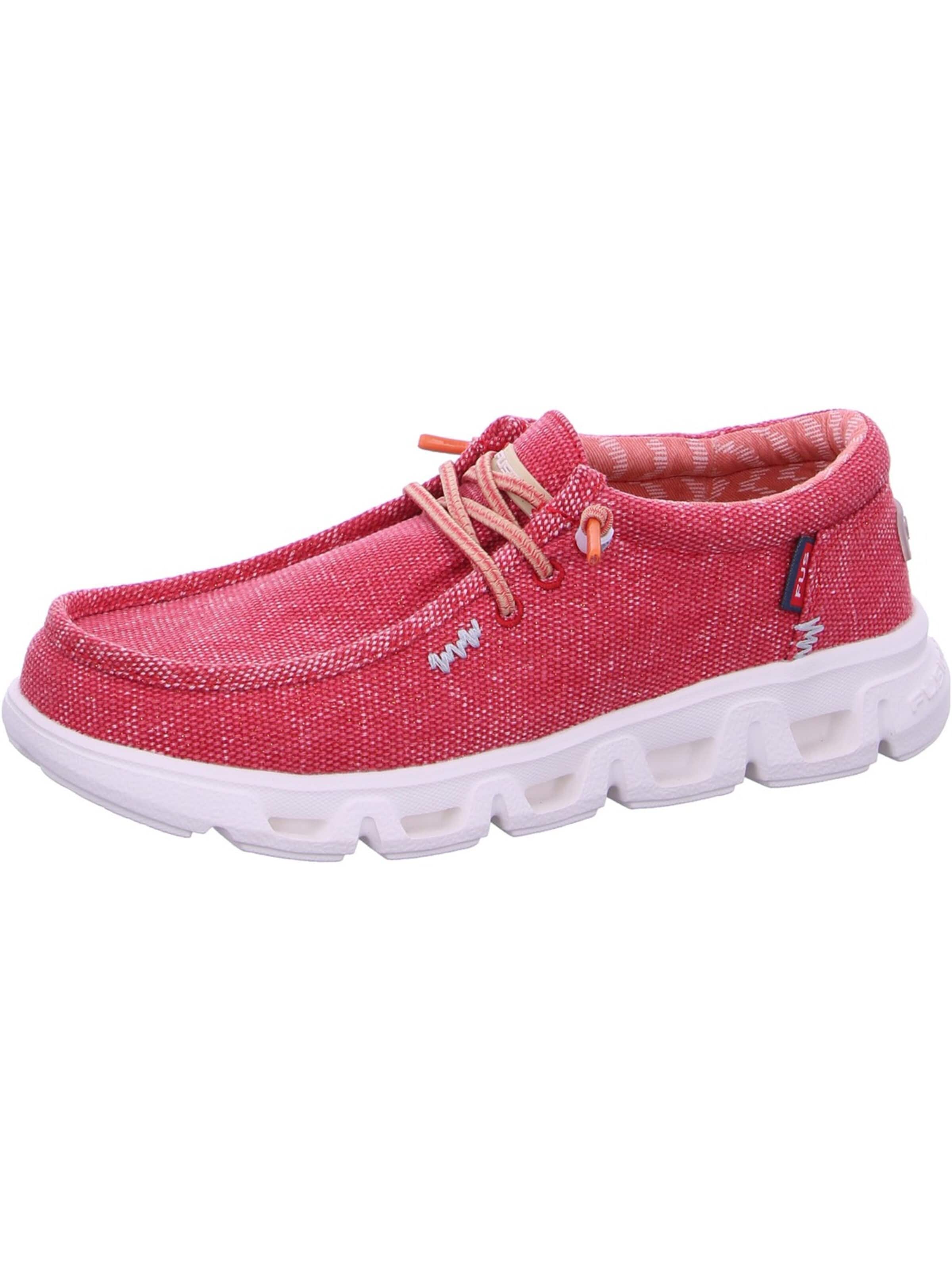 Fusion Schnürschuh 'Fusion Leinenschuh Rot'‌‌‌‌ in Rot: Vorderseite
