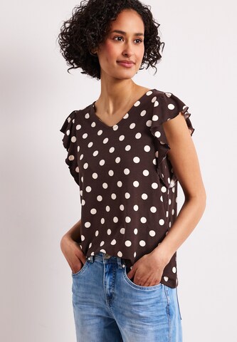 STREET ONE Shirt in Braun: Vorderseite