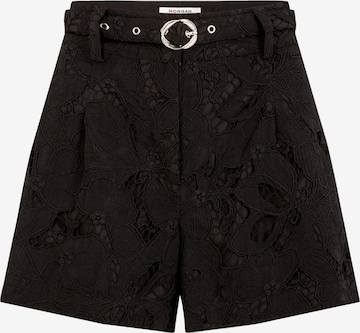 Morganregular Hlače s naborima - crna boja: prednji dio