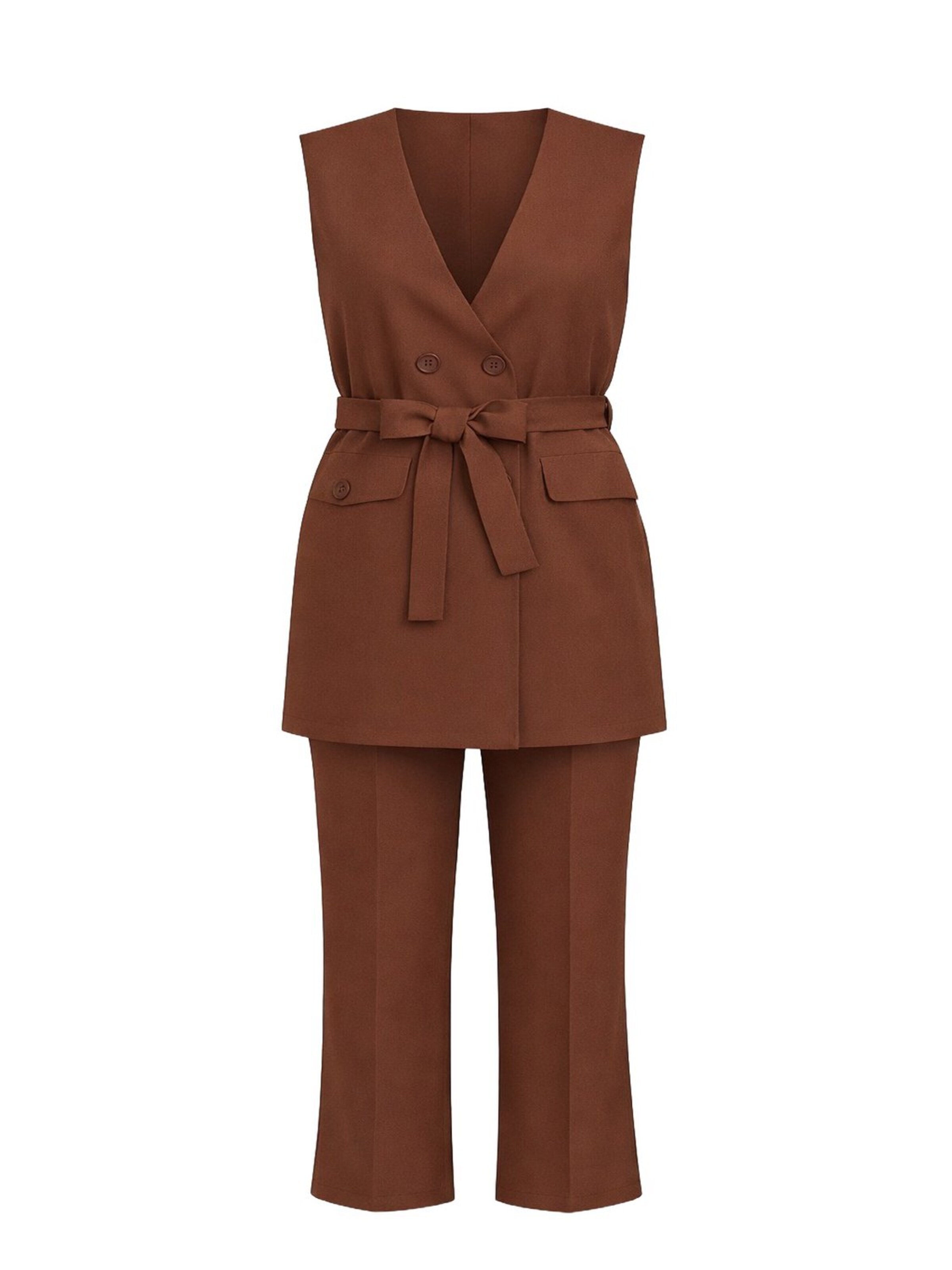MODAMIHRAM Tunic in Brown: front
