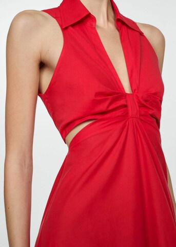 Robe-chemise 'capricor' MANGO en rouge