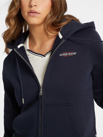 GUESS Sweatjacke in Blau